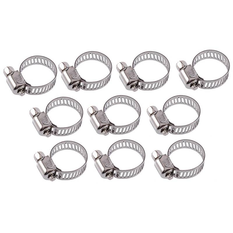 New Stainless Steel Drive Hose Clamp Tri Clamp Adjustable Fuel Line Pipe Worm Gear Clip Clamp Tube Clip